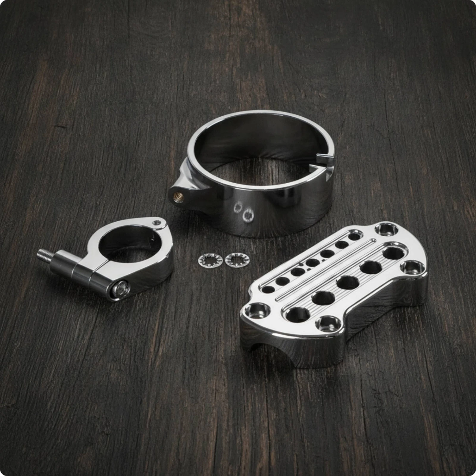 Motorcycle Speedometer Bracket with Clamps Offset Speedometer Bracket Rigid Long-Lasting for Motorcyclists