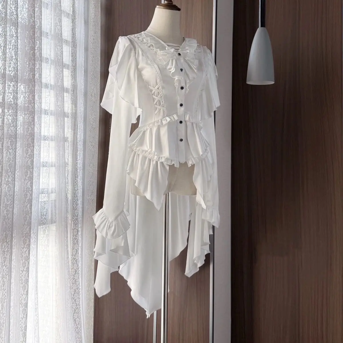 

NONSAR【Deep Sea Echo】Gorgeous Dark Gothic Prince Lolita Wind Trailing Shirt