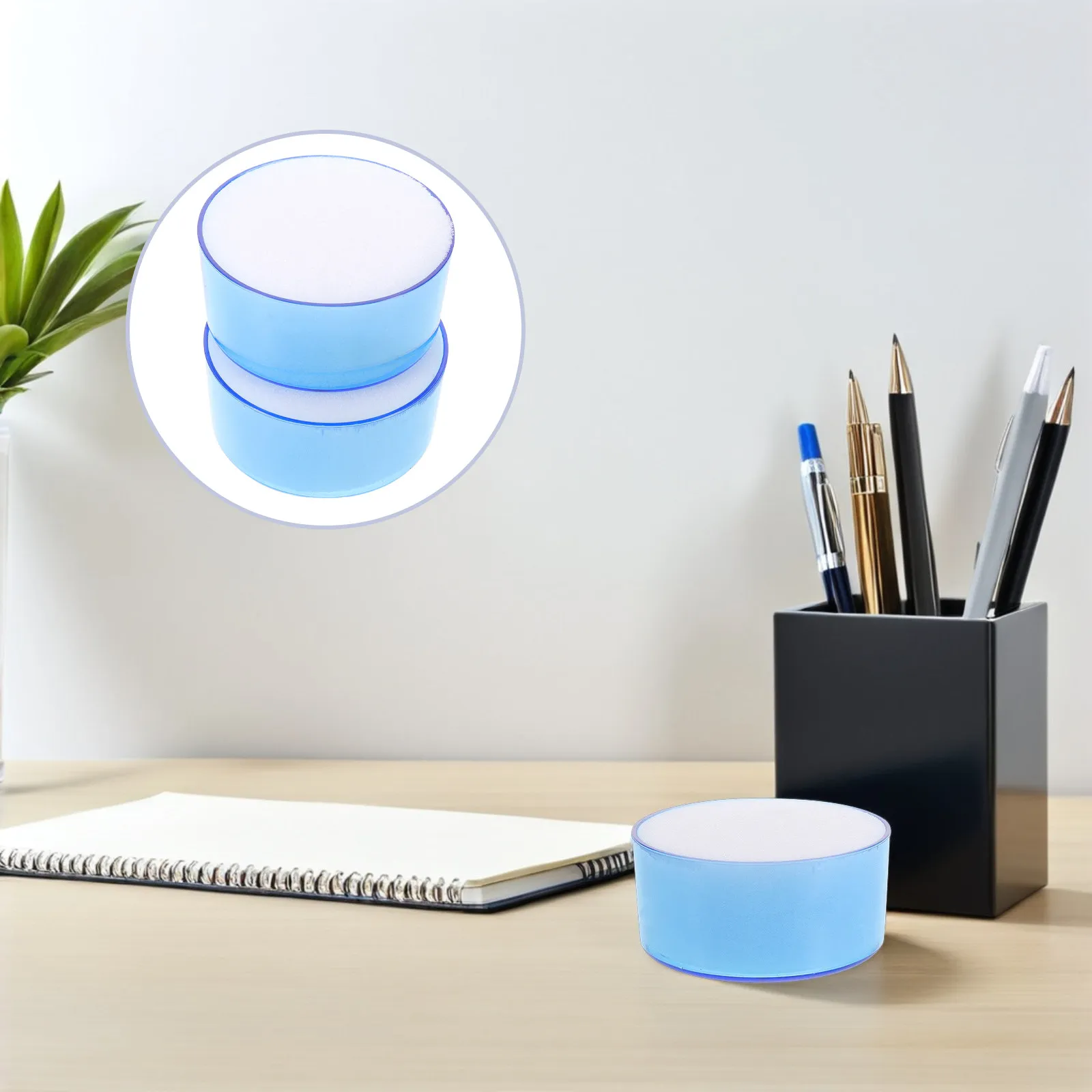 

4Pcs Finger Moistener Sponge Cashiers Office Paper Handling Tool Purple Desktop Sponge Cup Counting Finger Wetting