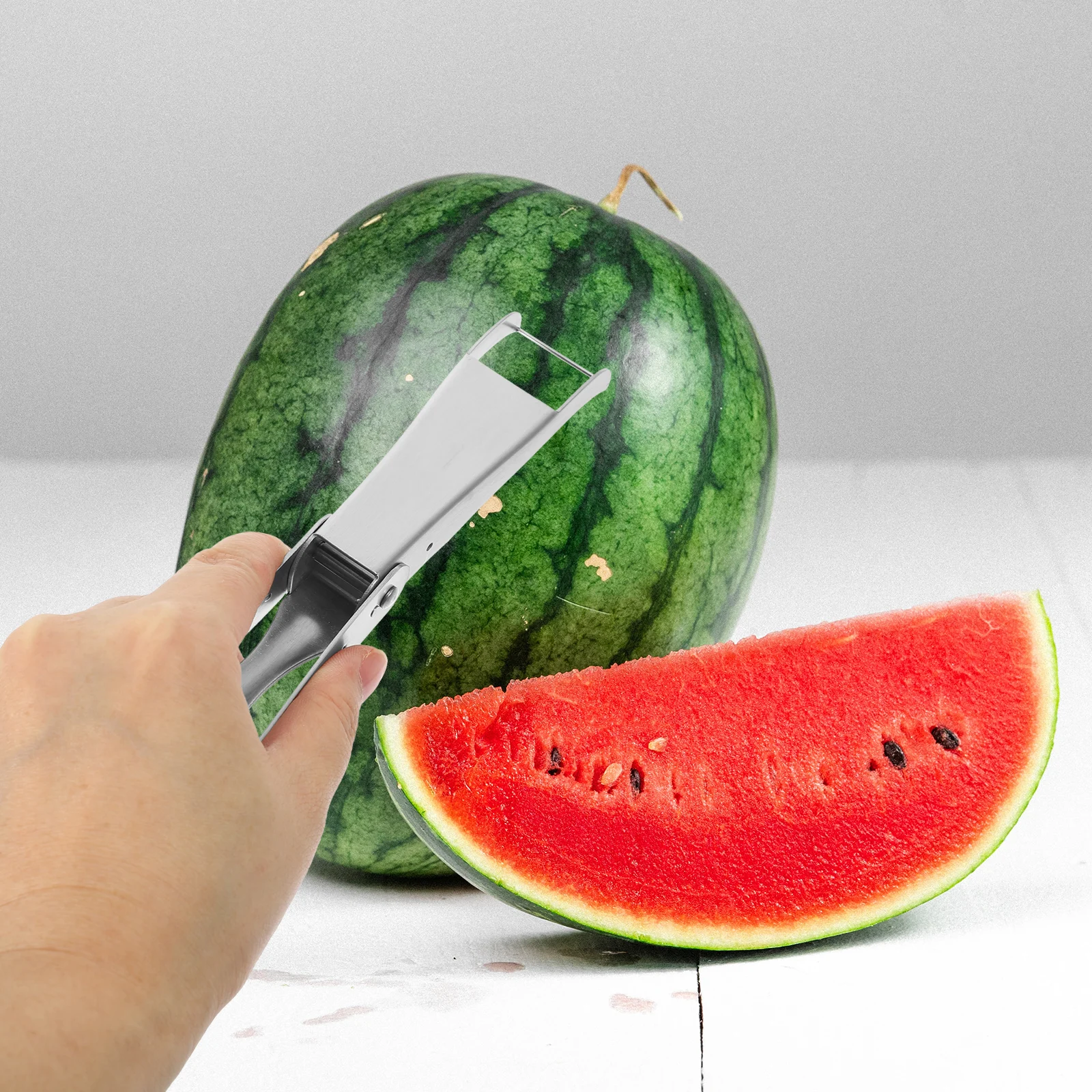 

Watermelon Stainless Steel Kitchen Tool Fruit Fork Slicer Home Manual Melon Cube Easy Use Lightweight Storage
