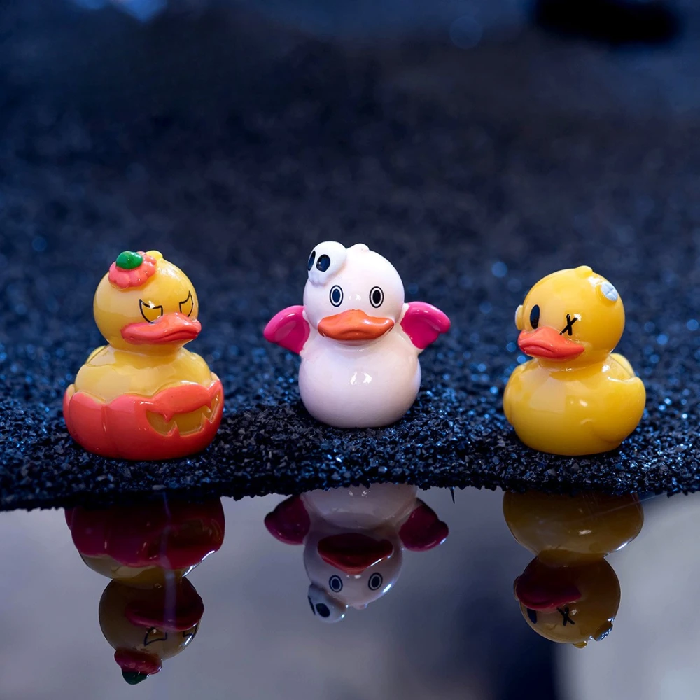 هالوين شبح شيطان بطة صغيرة اكسسوارات الديكور شبح بطة هالوين البط ديكور المنزل سيارة التماثيل الحرف اللعب