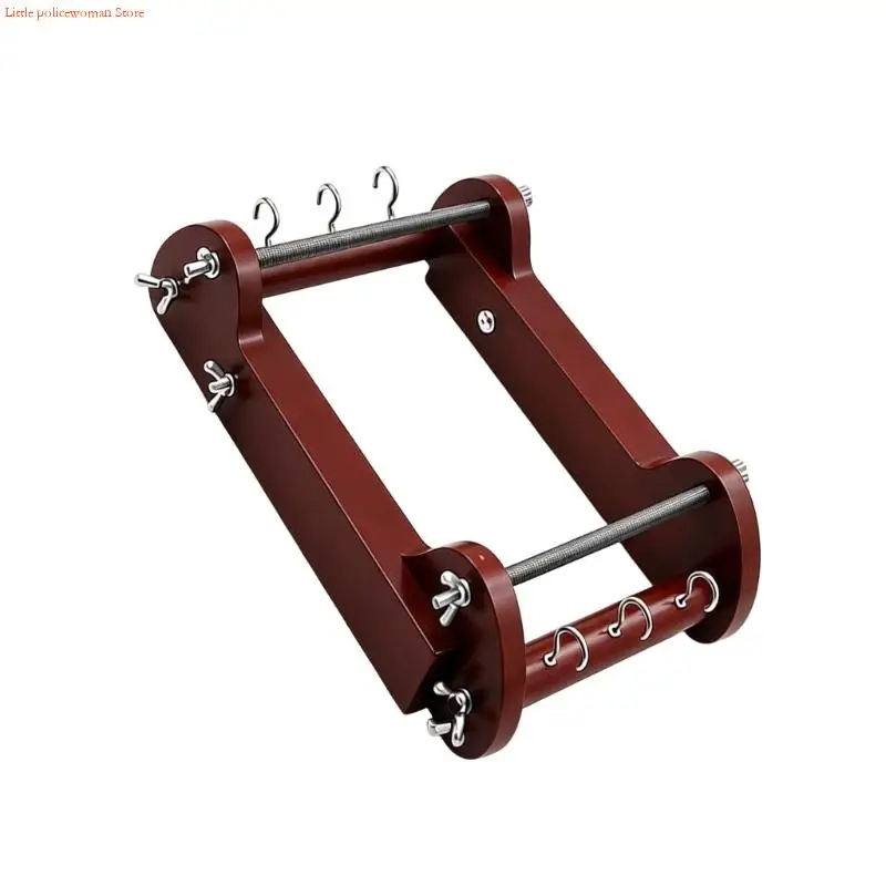 Adjustable Bead Weaving Loom with Two Threaded Rods and Sliding Natural Frame for Craft Bracelets, Necklaces