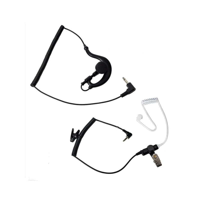 

Police Listen Only Acoustic Tube Earpiece, G Shape Ear Hook, Surveillance Headset, Radio Speaker Mics, 3.5mm