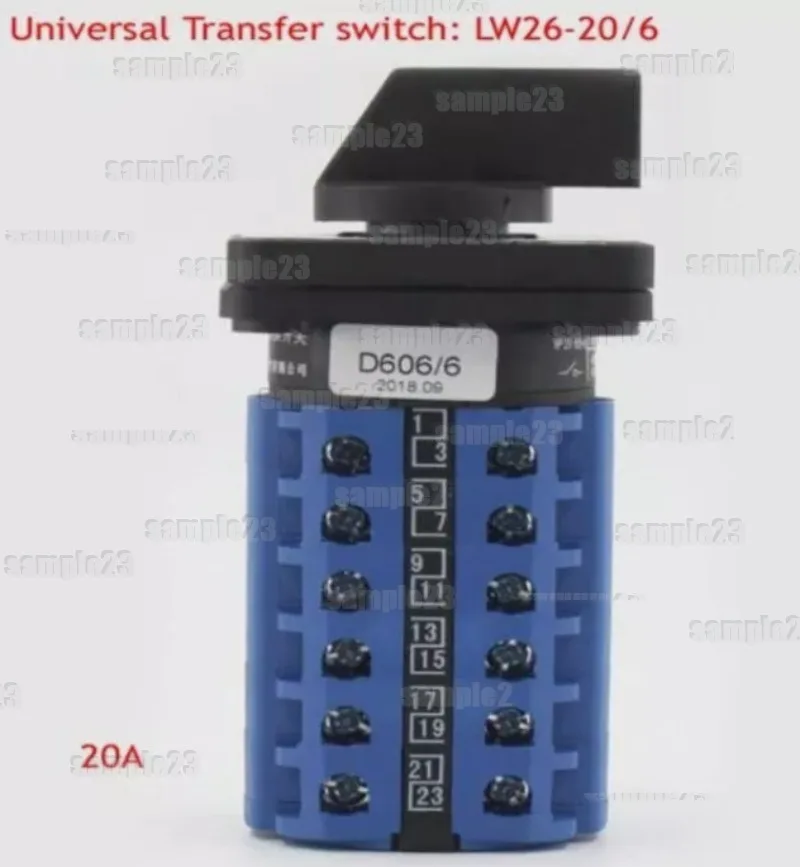 1pc Switch LW26-20/6 3-speed 6-section 6-wire 2-power High/Low Speed Forward/Reverse