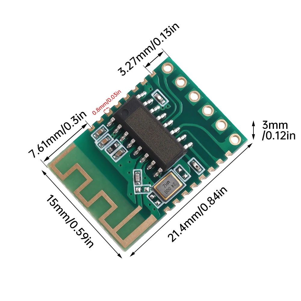 JDY-68A Modulo audio BT dual mode Scheda di riproduzione BLE5.1 Supporta riproduzione musicale UUID a 16 bit 128 Trasmissione trasparente BLE