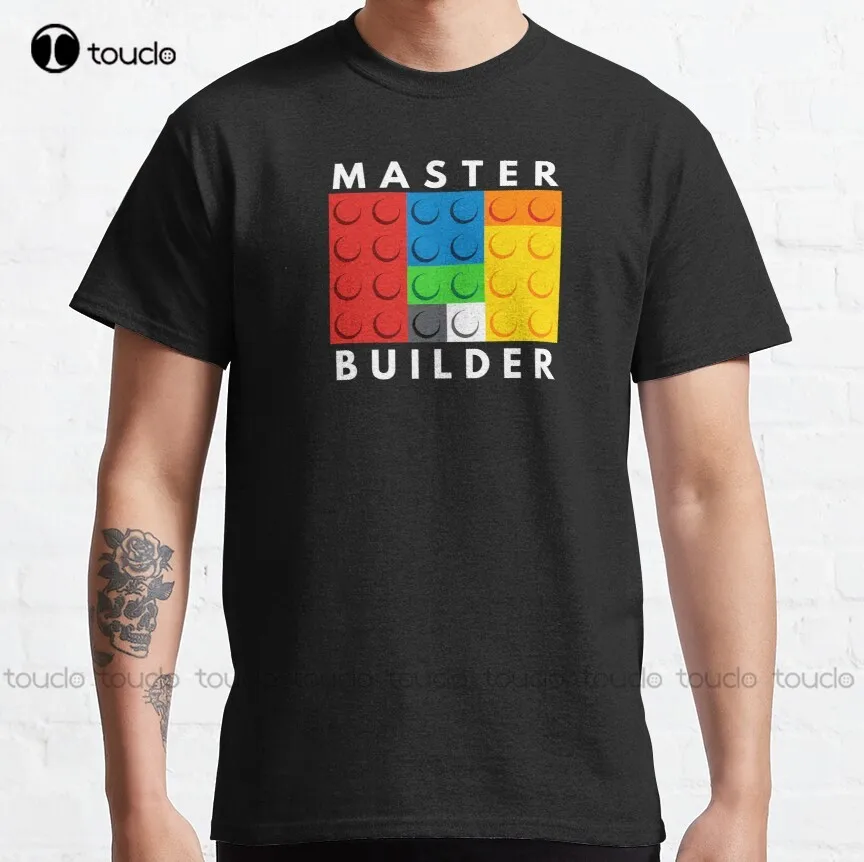 Master Builder building brick Classic T-Shirt hiking shirt Custom aldult Teen unisex digital printing xs-5xl All seasons cotton