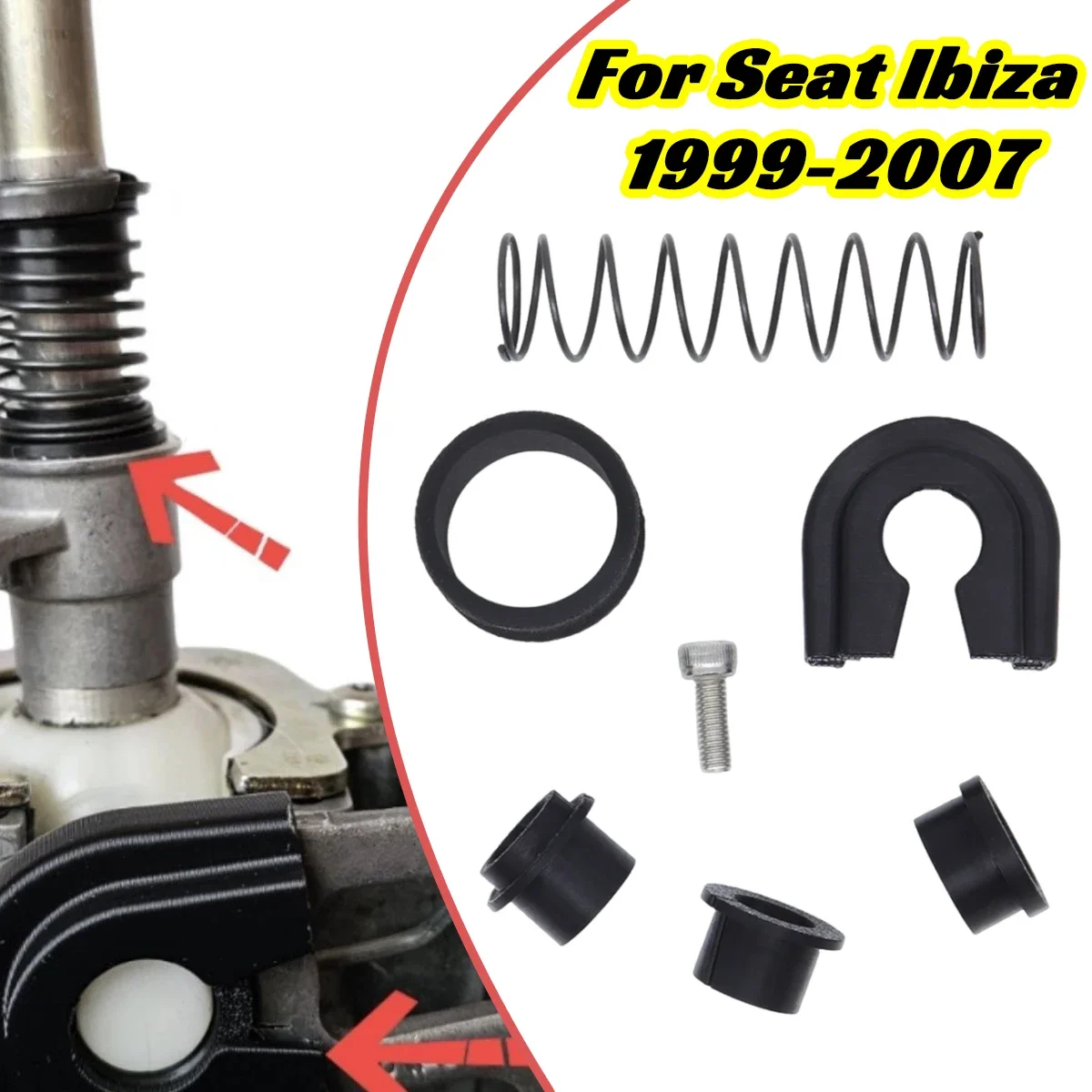 Upgrade Gearbox Repair Kit for Seat Ibiza 1999-2007 Car Manual Trans First Gear Getter Shift Lever Linkage Reverse Change Bushes