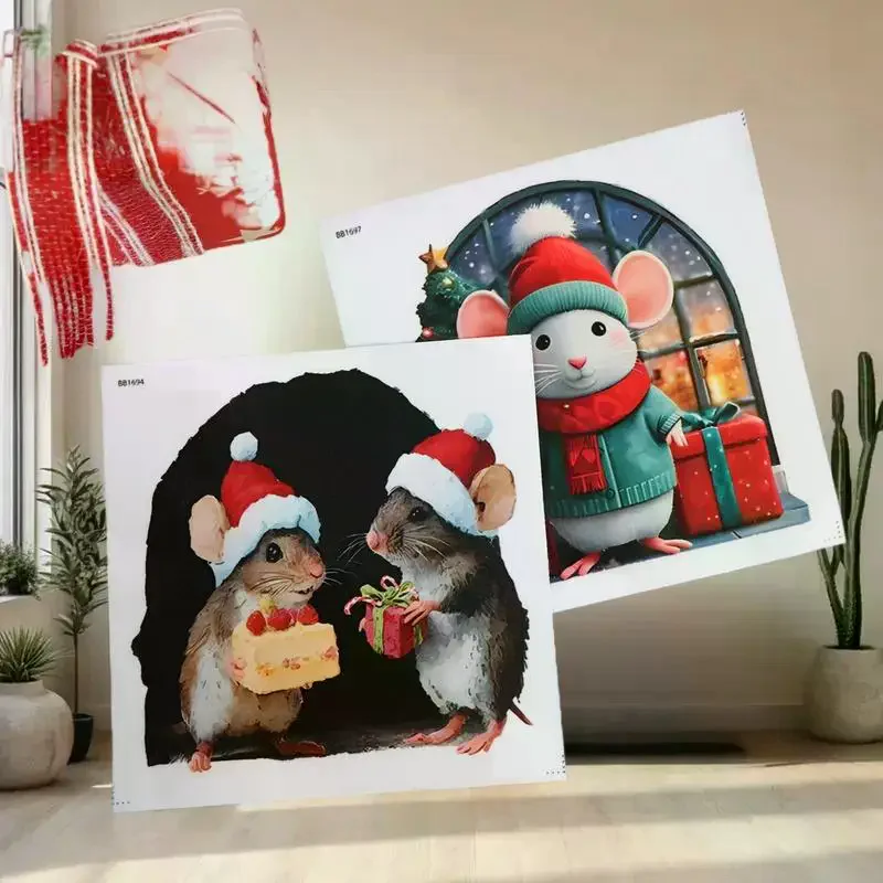 Nette Weihnachten Kleine Maus Loch Wand Aufkleber Weihnachten Dekoration Für Home Noel Navidad Frohe Weihnachten Neue Jahr Zubehör