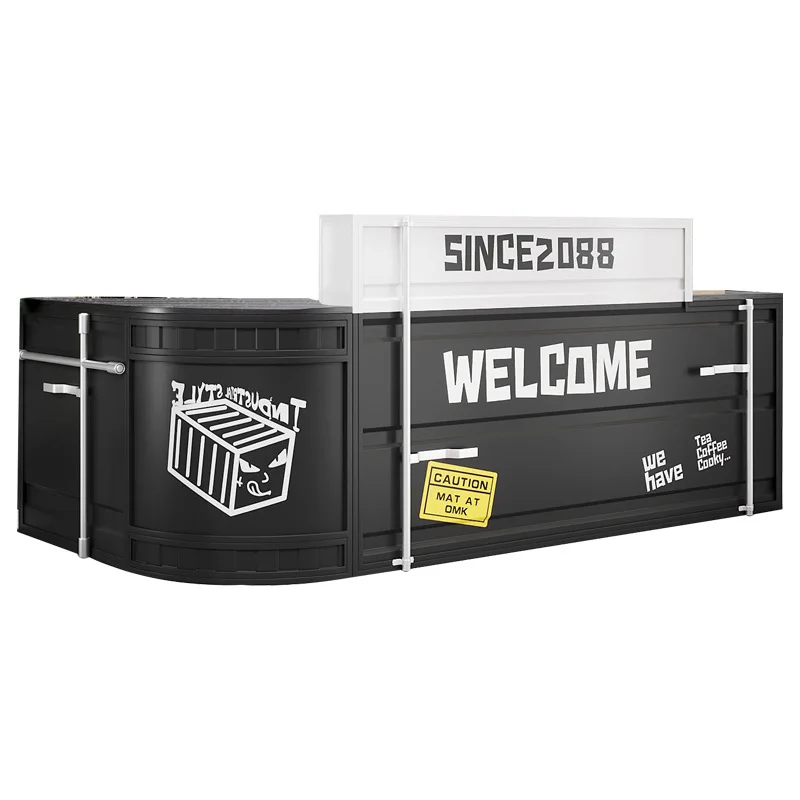 

Industrial style bar bar cashier counter milk tea barbecue shop creative front desk gym billiard hall nightclub