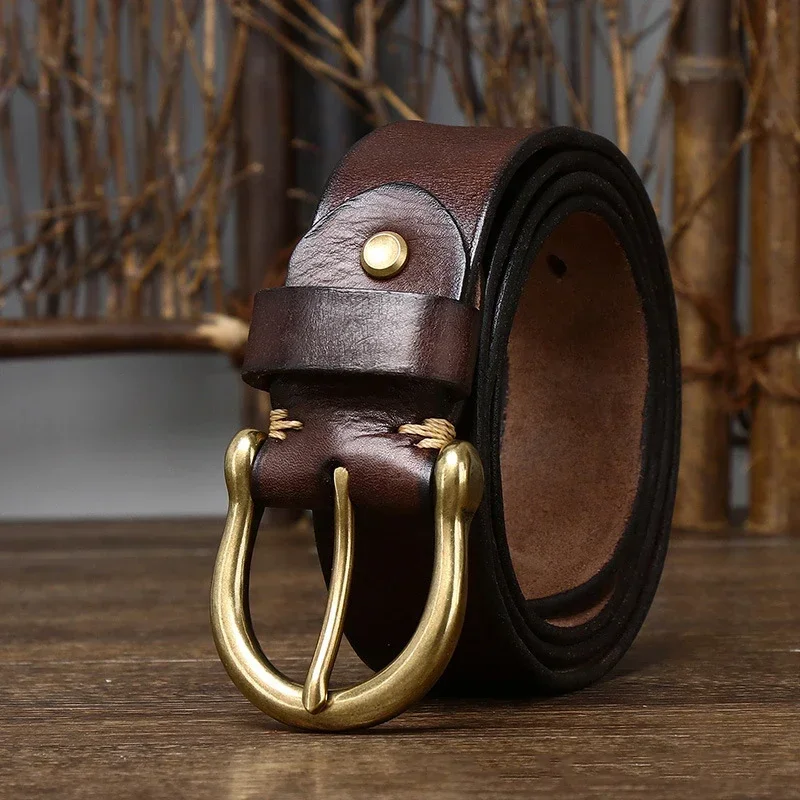 3,8 CM Männer Hohe Qualität Echtes Leder Gürtel Luxus Designer Gürtel Reinem Rindsleder Mode Bund Strap Männlichen Jeans für mann Cowboy