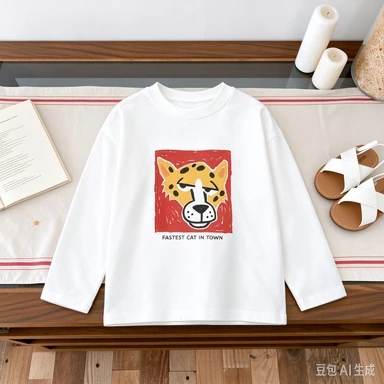 Autumn New Children's Long Sleeve T-shirt Tops Print Cartoon Fashion Kids Bottoming Shirt Loose Casual Versatile Crewneck Blouse