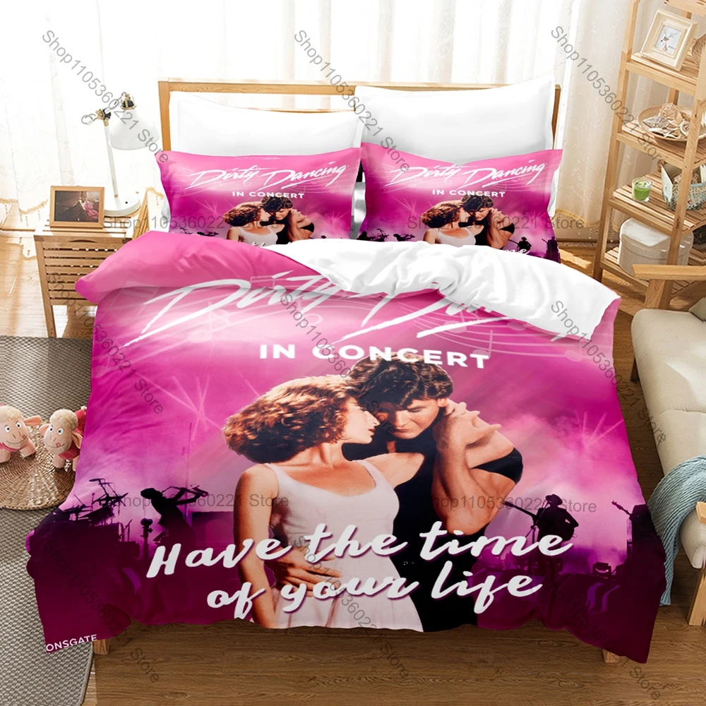 Cool Dirty Dancing Movie 3D Print Bedding Set Duvet Cover + 2 Pillowcases Soft Polyester Bed Linen Bedroom Decor For Movie Fans
