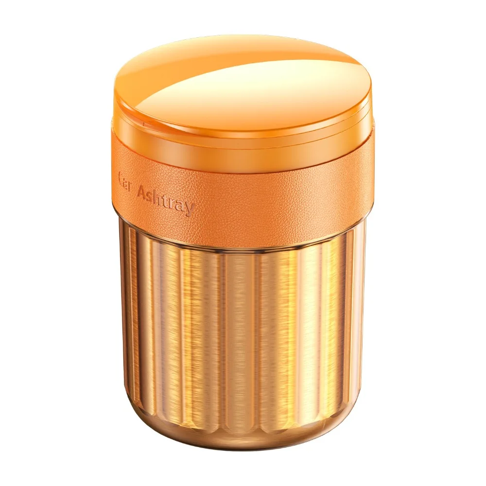 Heat Resistant Metal Liner Car Debris Storage Cup Sealed Lid Design Anti Powder Spill Car Cup Coffee Cup Shape Stable Placement