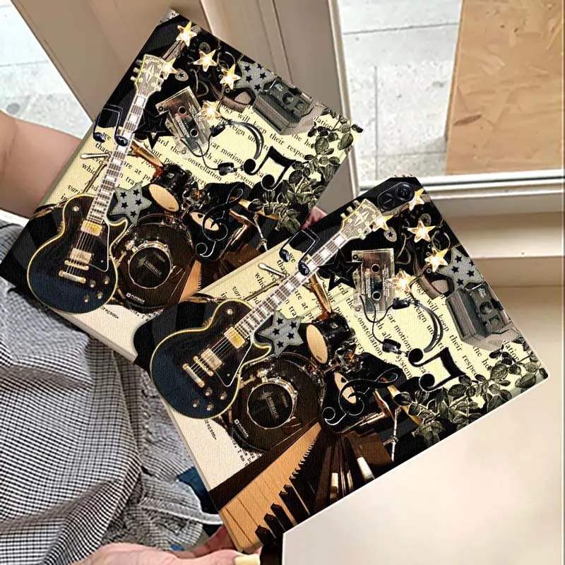 

Fashion Guitar Design For Huawei MatePad M5 T5 SE 11 Pro Honor Tab 5 V7 V8 X9 GT 10.1 10.8 Inch Tablet Case
