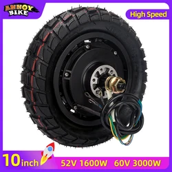 10 inch 52V1600W 60V3000W Hub Motor Scooter Tire 80/65-6 Rear Wheel Electric Bicycle Brushless Disc Brake