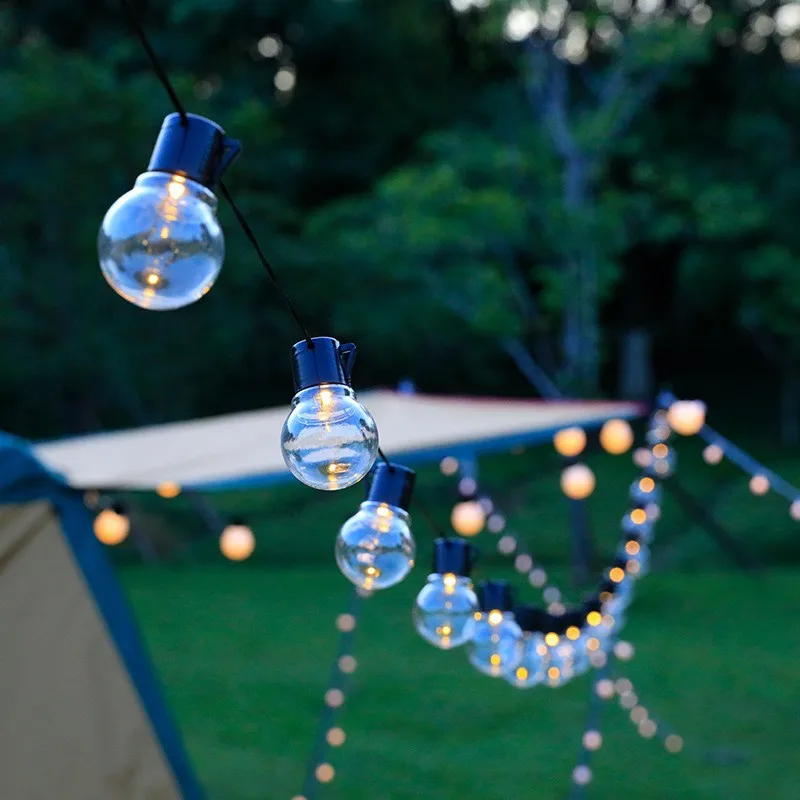

Solar String Light Outdoor Waterproof Warm White G50 Globe Solar Powered Fairy Light 8 Mode for Patio Yard Garden Flowerbed Lamp