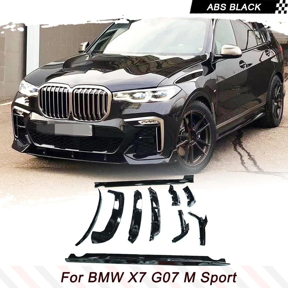 

Front Rear Bumper Lip Diffuser Spoiler Lip Roof Trunk Spoiler for BMW X7 G07 M Sport 2019 2020 ABS Glossy Black Full Body Kits