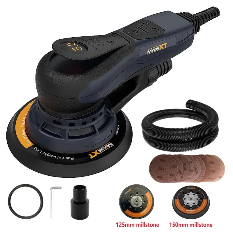 

220V 5.0mm Woodworking Corner Sanding Machine Track Motor Electric Multifunctional Car Polishing Machine Vacuum Head Putty