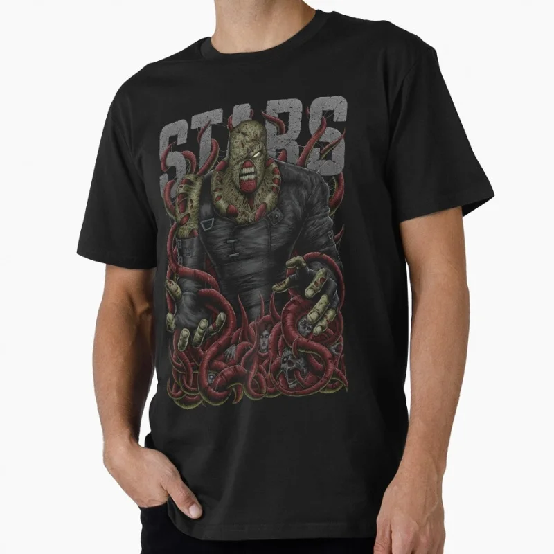 Nemesis_0705 Horror Survival Game Resident Evil VideoGame Gift T shirt Unisex Gamer Tee Short Sleeve Graphic clothes S-6XL