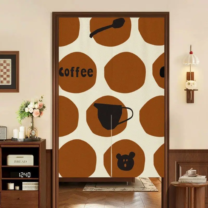 VIKAMA Cartoon Bear Hanging Door Curtain, Lightweight Fabric Privacy Screen, Wall Decoration for Children's Room Doorways