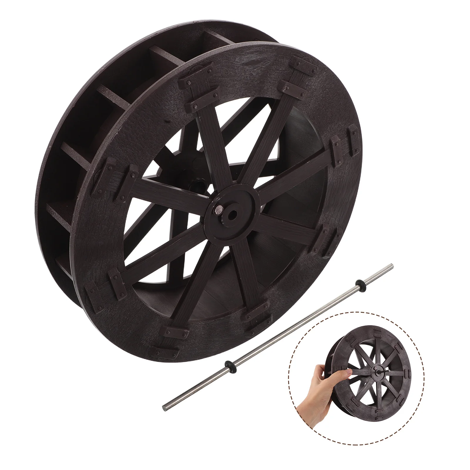 22cm Fountain Water Wheel DIY Wide Water Wheel Rotatable Waterwheel Sculpture Table Fountain Accessory For Fish Tank Bonsai - Image 4