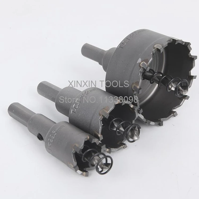 1Pcs 14มม.~ 100มม.คาร์ไบด์บิตโลหะตัดเลื่อยชุด Holesaw,คาร์ไบด์บิตชุด (20/30/40/50/60/80/90/100มม.)