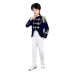 Little Man Costume Prince Halloween Christmas Cosplay Dress Up Outfits Vintage Velvet Blazer Suits Royal Court Medieval Costume