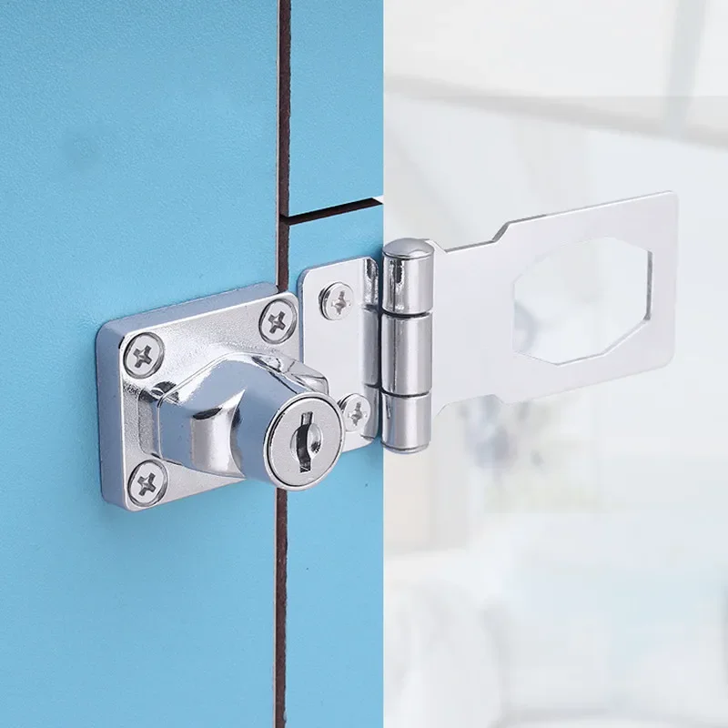 No Punching Locking Zinc Alloy Material Mailbox Lock Locker Double Door Cabinet Lock Suitable for Office Cabinet Safety Lock