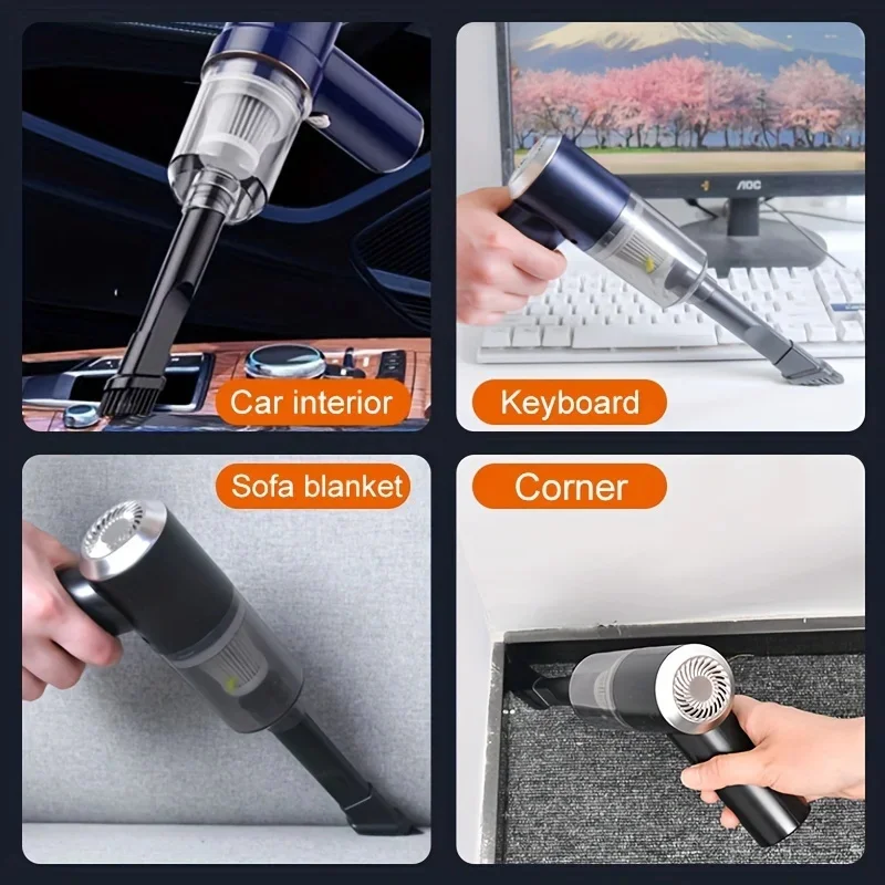 Car Wireless Vacuum Cleaner Strong Suction Portable Handheld Electric Vacuum Cleaner Wireless Home Cleaning Vacuum Cleaner