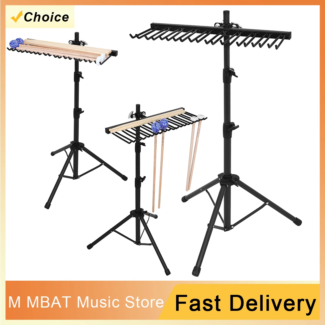 Mallets Mount Holder Construct Stable Multi Functional Clamp Part Mount Adjustable Stand Mountable Drum Cymbal Stands for Player