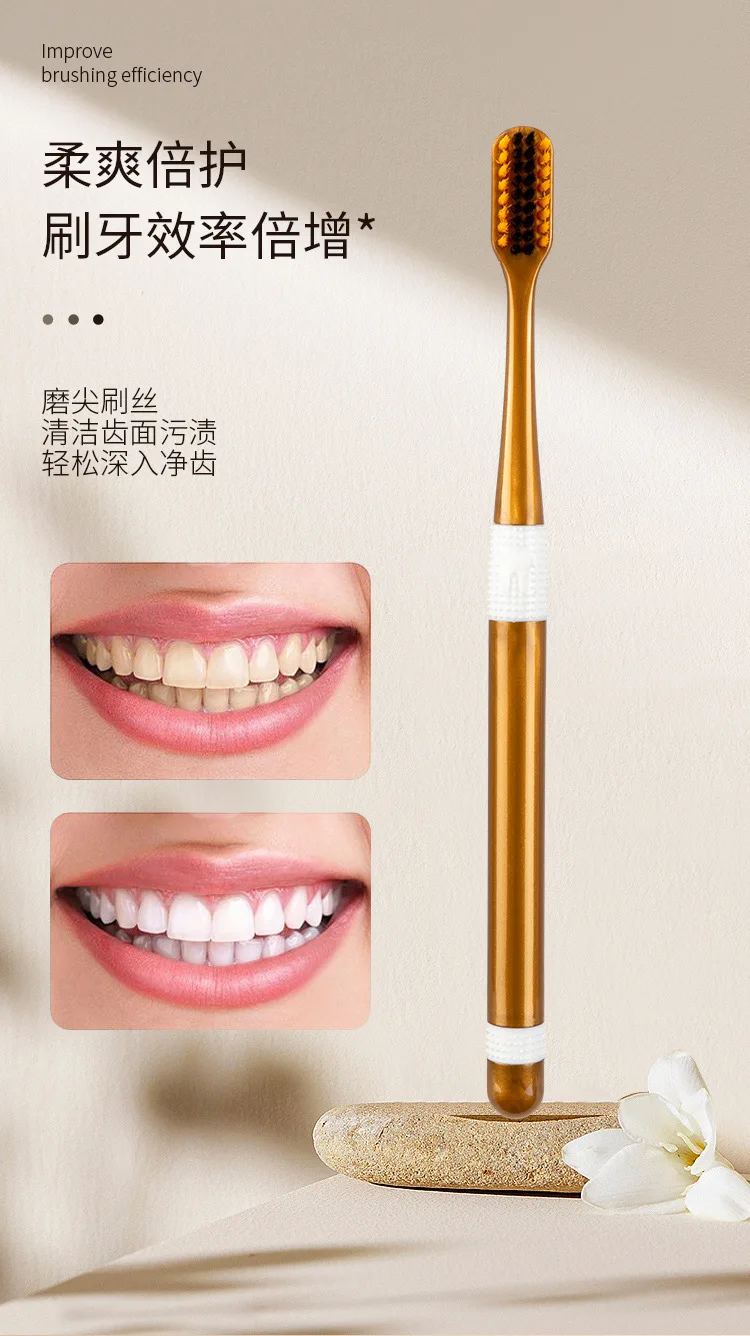 Soft-bristled toothbrush for adults, independent package, soft-bristled toothbrush, family package