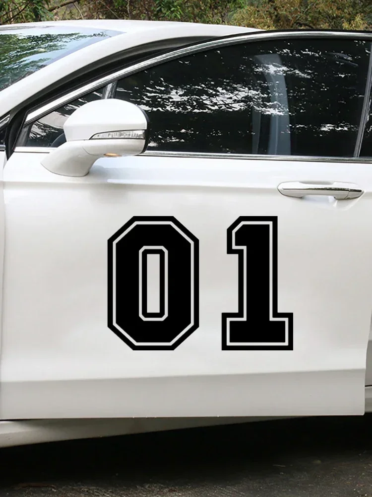 

1pcs number 01 waterproof funny car sticker vinyl decal for auto car stickers styling on door bumper window Motorcycle decal