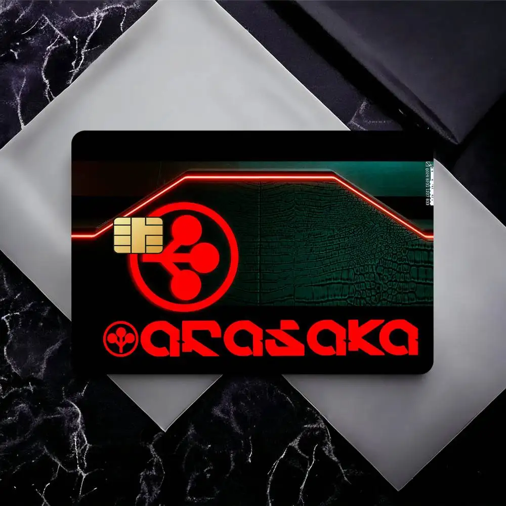 Fashion A-Arasaka Credit Card Skin Stickers for Bank Card Bus Metro Card Sticker Waterproof Gift