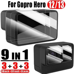 1-3Set Screen Lens Protector For Gopro Hero 12/13 Hardness Tempered Glass for GoPro Hero 13 Black Anti-scratch Protective Film