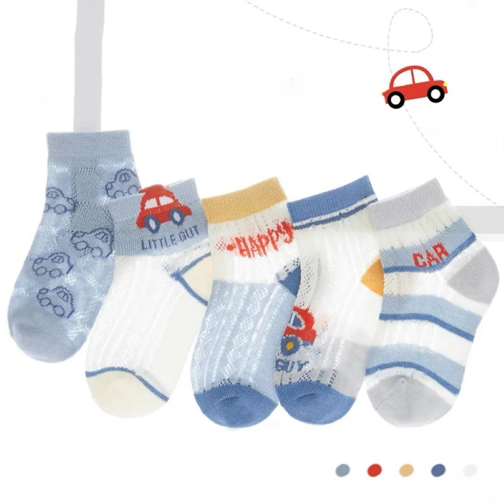 Kids Athletic Socks 5Pairs Ultra Thin Breathable Mesh  Strength Lightweight Sports Performance for Running Training 1-16 Years
