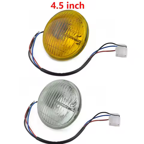 4.5" 4.5Inch Motorcycle Bates Halogen Headlight 12V Sealed Beam Head Lights Bulb For Harley Sportster 883 1200 Dyna Softail Chop