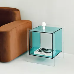 Cabinet Seating Corner Small Coffee Table Nordic Light Luxury Simple Acrylic Bedroom Bedside Glass Craft