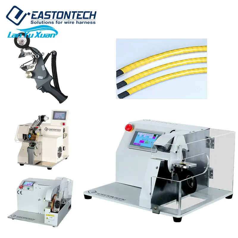 EW-AT-301 Semi-Automatic 0.1-30mm OD Wire PVC Tape Wrapping Wire Wingding Machine Electric Wire Tape Wrap And Wind Machine