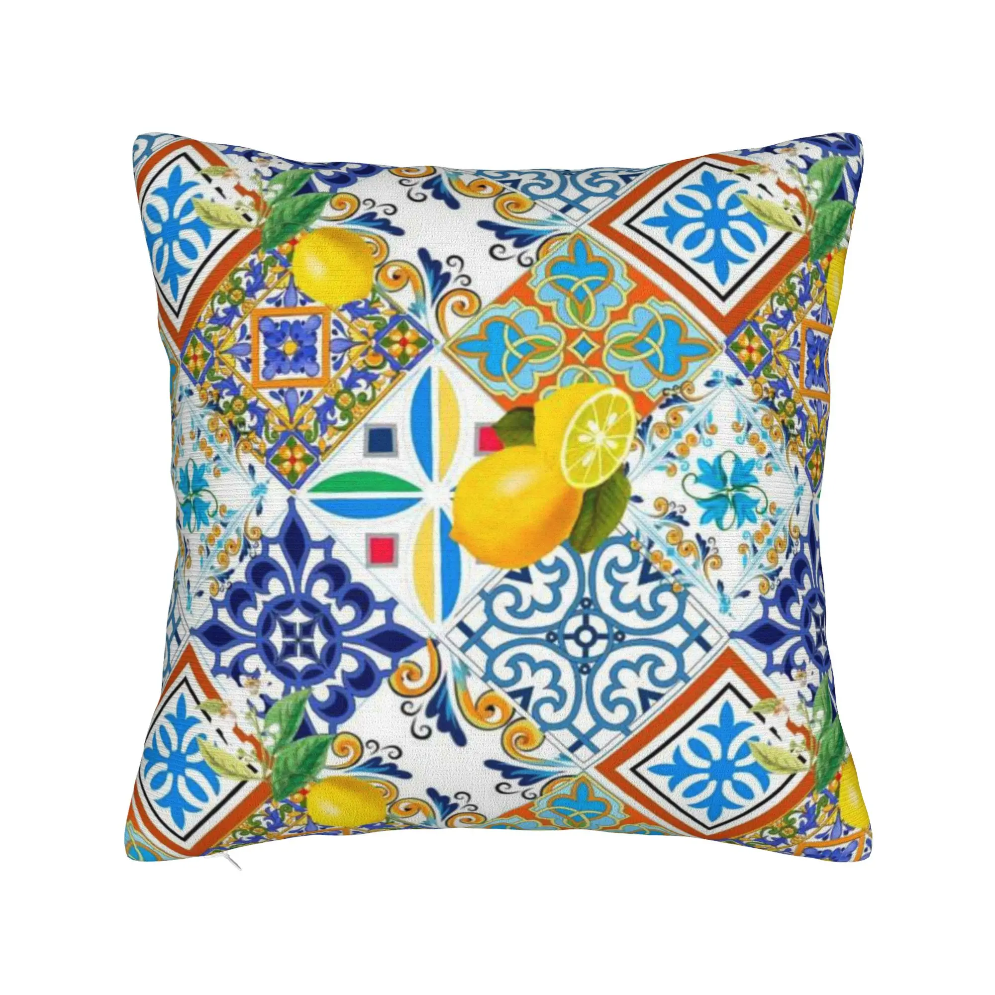 Italy Cute Print Sicilia Sicily Love Trinacria Pillowcases  Kawaii Pillow Case For Couch Sofa Bedroom Soft Pillow Cover