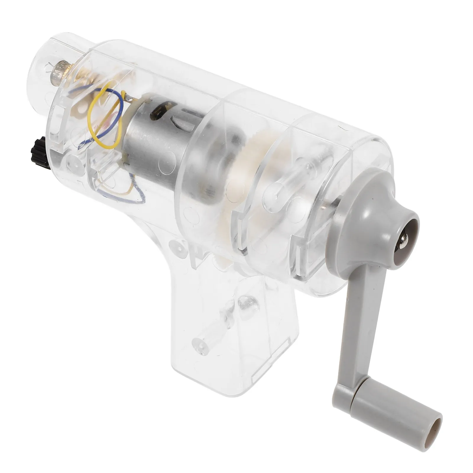 

Hand Crank Generator Portable Clear Housing Compact Design Physics Lab Teaching Tool Educational Electricity Generator Science