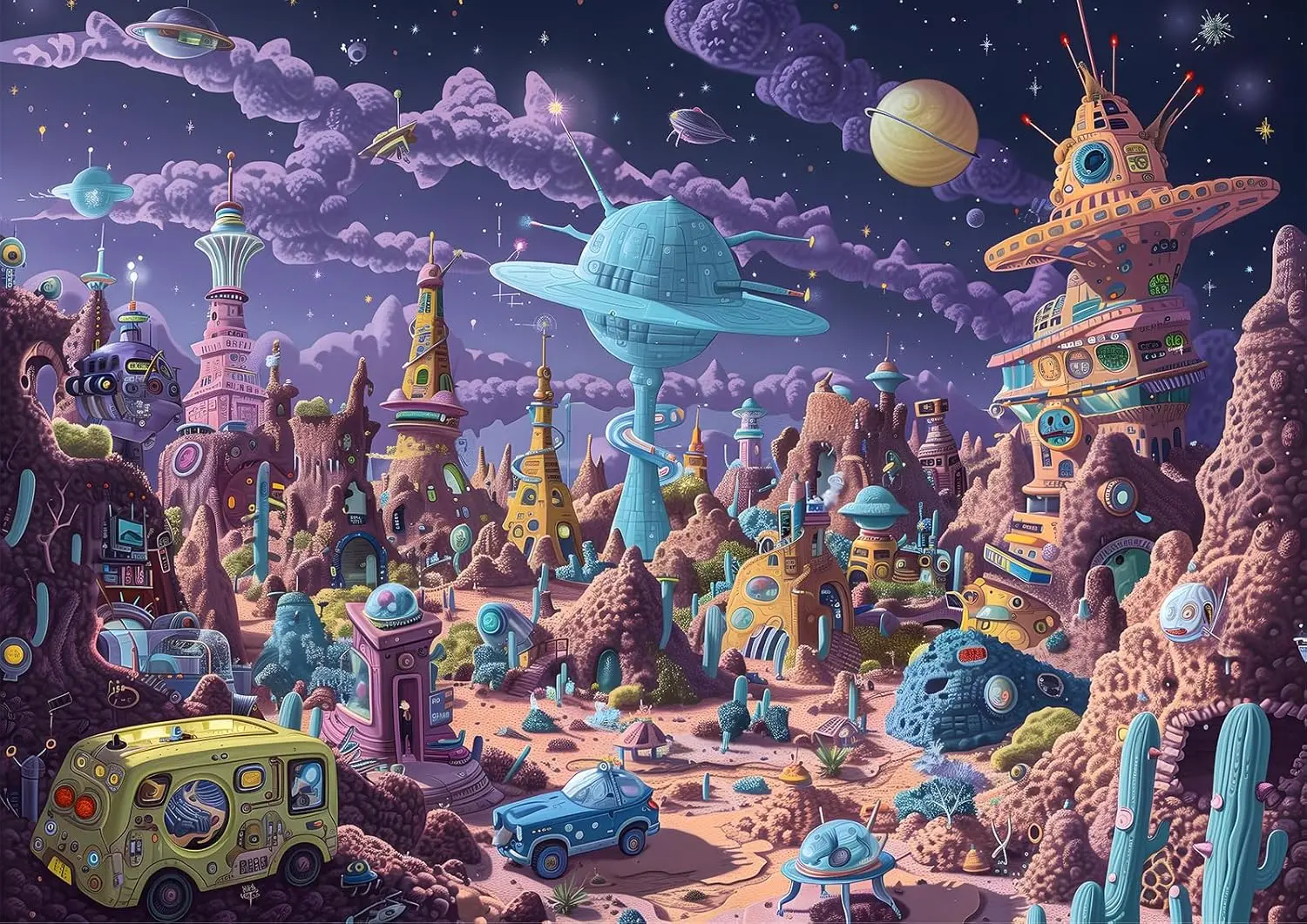 

1000 Piece Adult Jigsaw Puzzle Alien Planet Wooden Puzzle Challenge for Adults Perfect Home Decor Holiday Birthday Party Gift