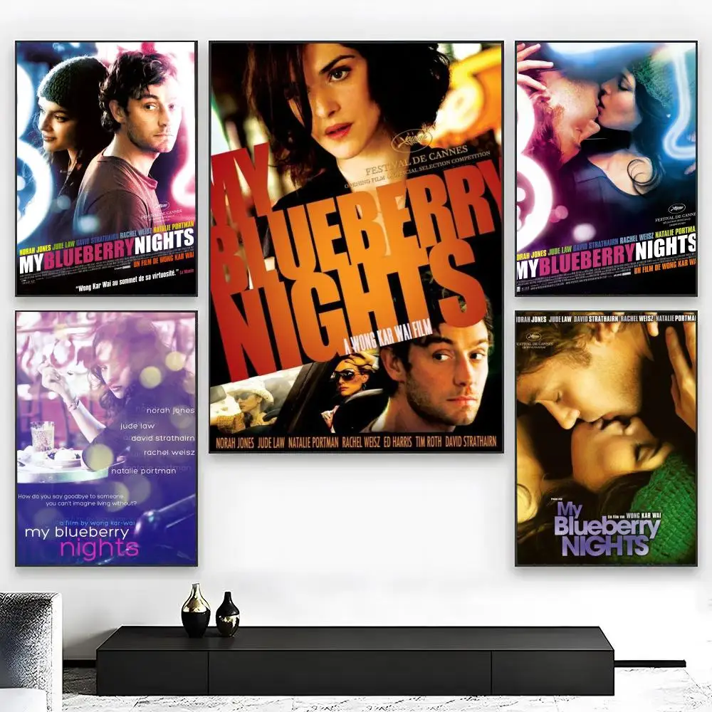 My Blueberry Nights Poster Wall Art Print Removable Water-Resistant Home Decor For Bedroom Apartment Gift