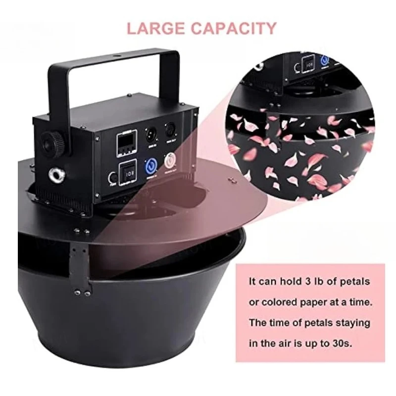 Floating Automatic Color Paper Machine Electric Confetti Launcher Portable Hanging Swirl Rotatable Petal Blower Stage