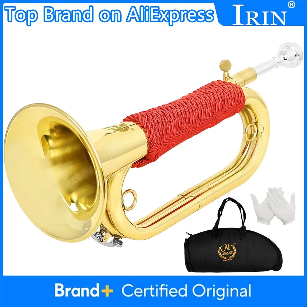 

M MBAT Bb Big Step Spanish Military Number with Red Organization Handle Brass Material Trumpet Brass Instrument Accessory