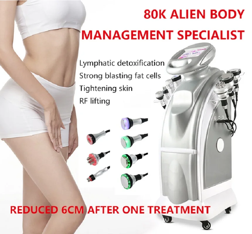 

7 in 1 Cavitation Vacuum Machine 40K 80K Ultrasound Cavitation Slimming Machine Fat Reduce Body Sculpting Wight Loss Salon Devic