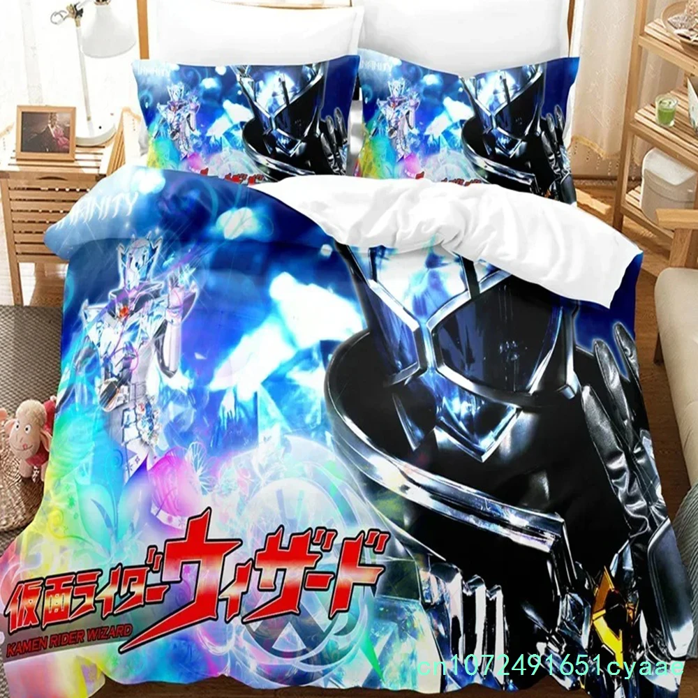 3D Print Kamen Rider Bedding Set Duvet Cover Pillowcase Comfortable Bedding Set King Size Bedding Sets Home Textile