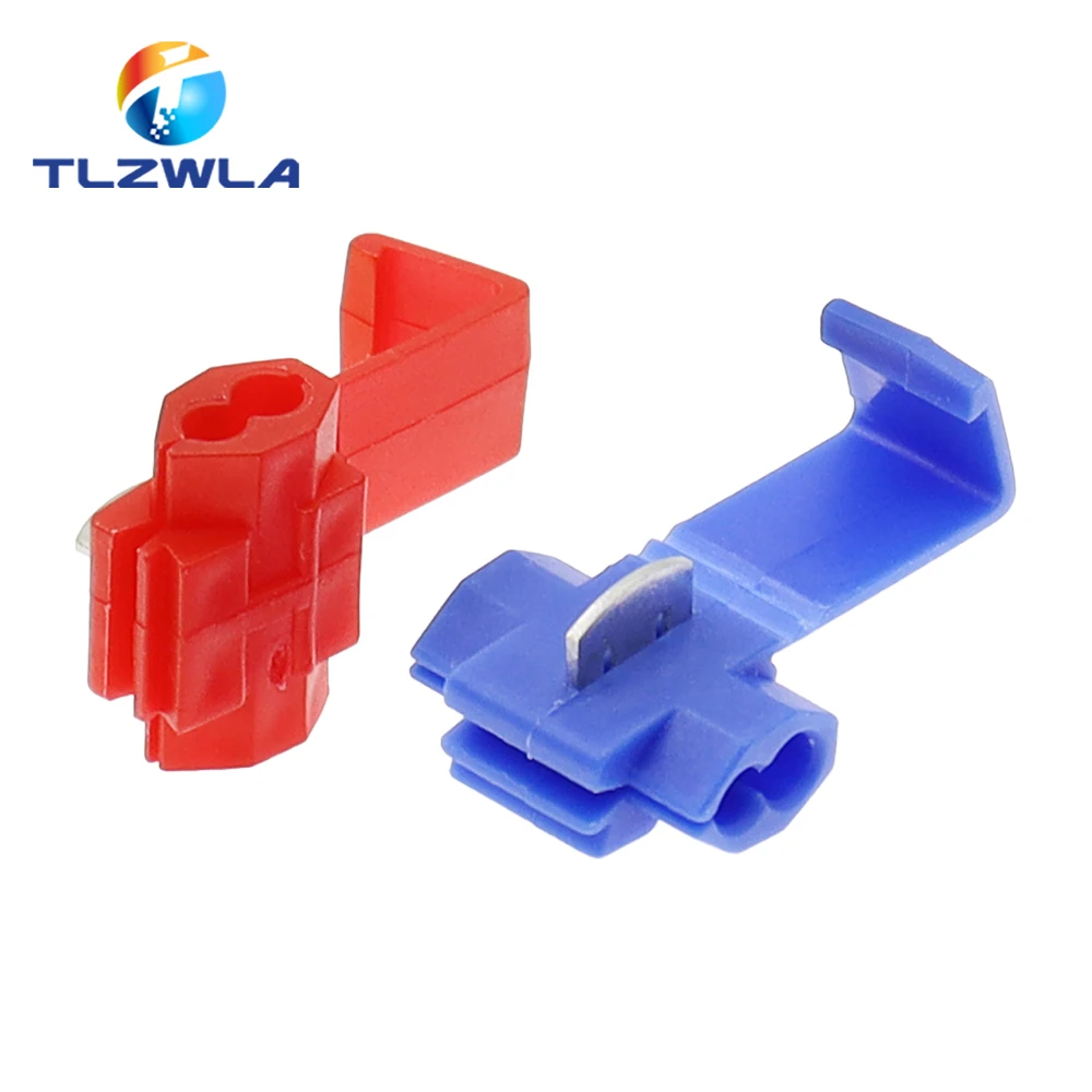 5V-220V Line Connector 10-24A Terminal Joint Blue Red Quick Connection Clip Wire Crimp Splitter Lip Break Clamp Soft Distributor
