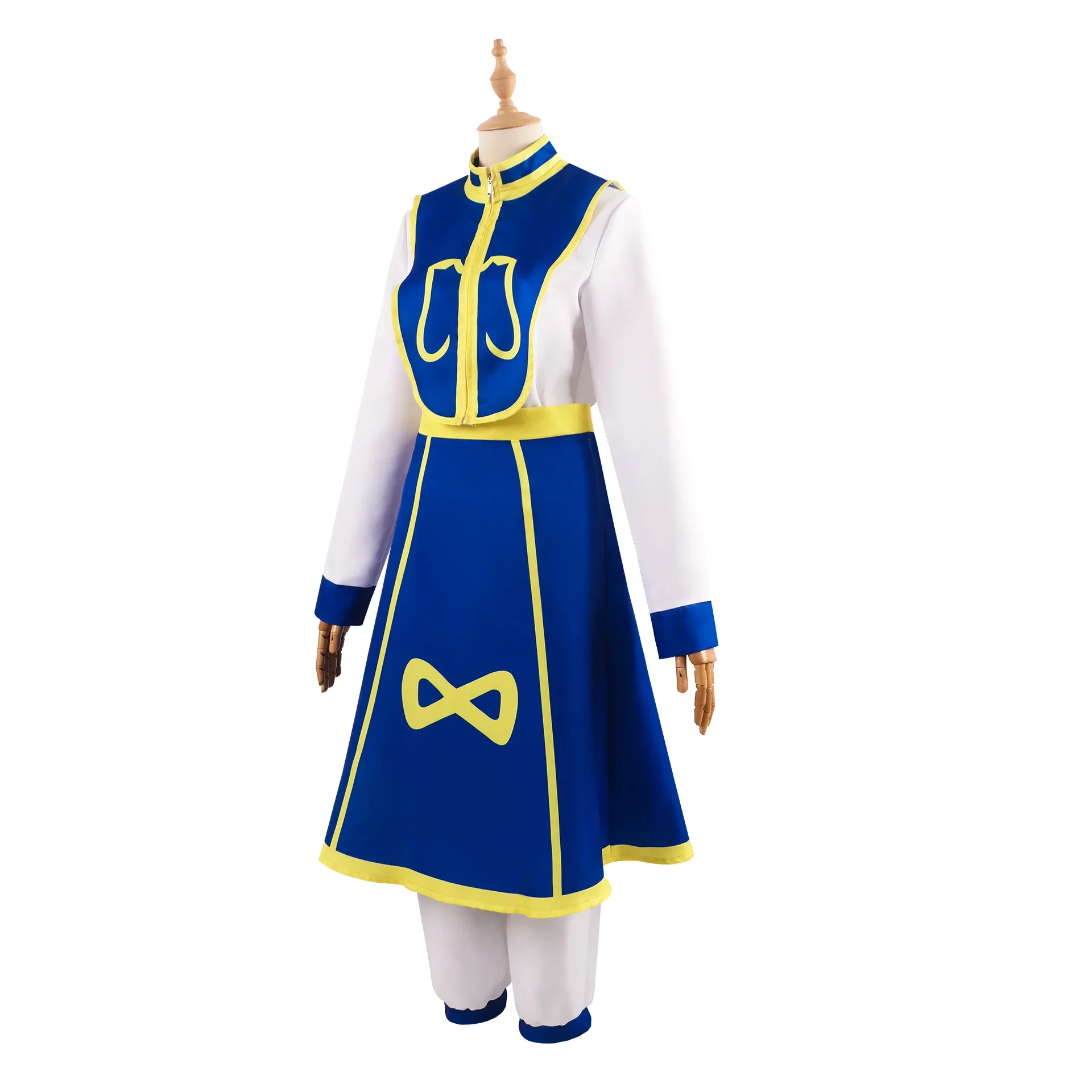 Kurapika-女性のための完全なかつらセット,ハロウィーンのコスプレ衣装,アニメ,カーニバルパーティーの服,マンガの衣装,ロールプレイユニフォーム,クリスマス