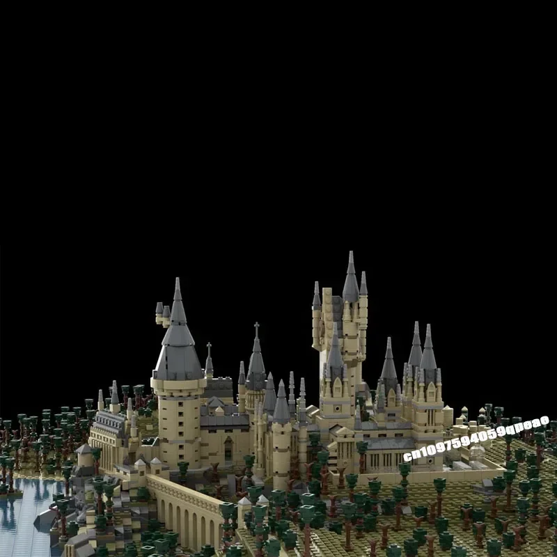 새로운 14880Pcs 유명한 마술 영화 Moc Hogwar Castle 최종 모델 사용자 정의 퍼즐 Diy 크리 에이 티브 아이디어 아이 장난감 생일 선물