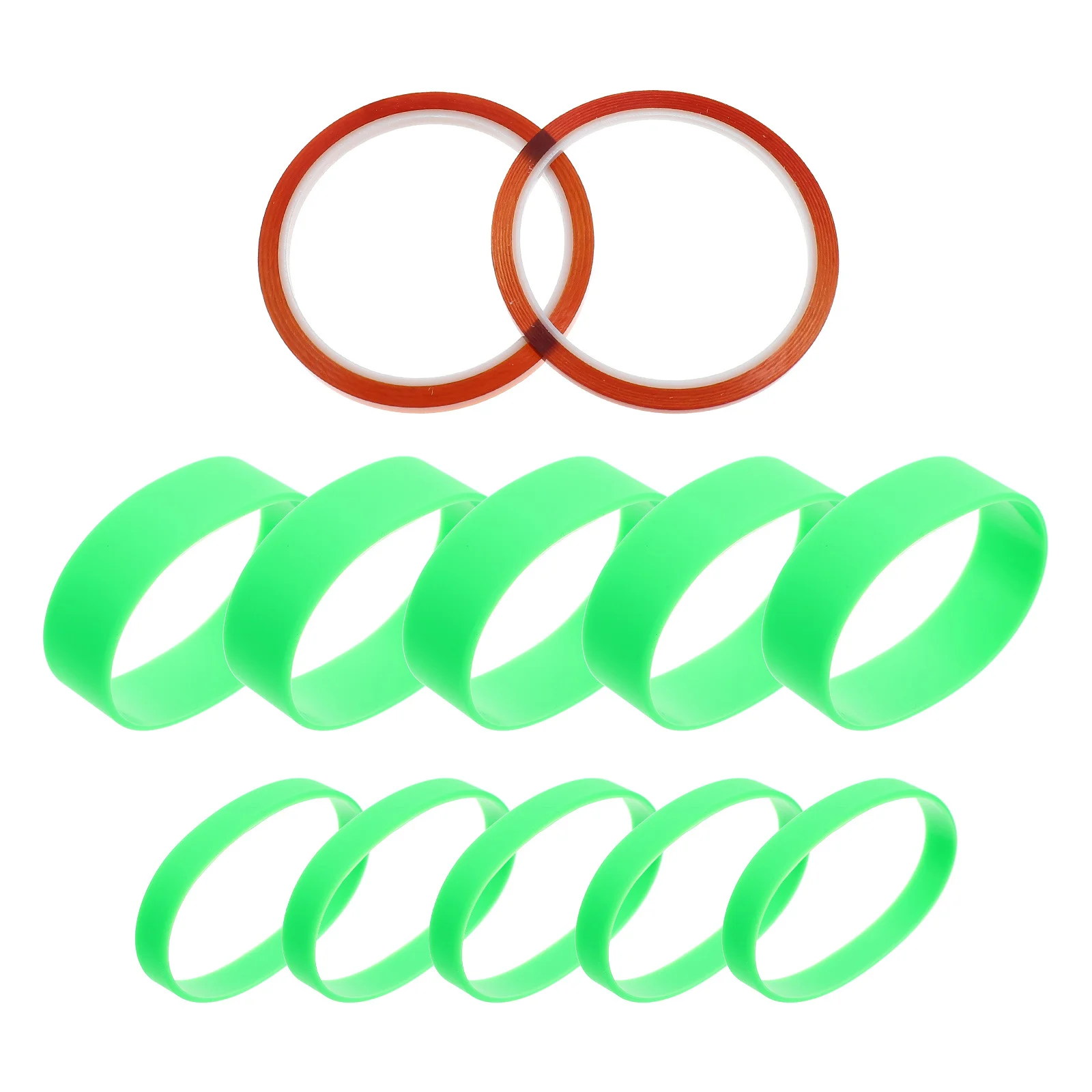 

1 Set Sublimation Tumbler Bands Elastic Silicone Heat Resistant Tape For High Temp Transfer No Residue Easy Remove Stretchable